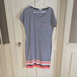 NWOT Barbour Navy and White Striped Sundress Size 10